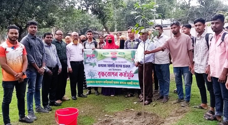জলঢাকা সরকারি কলেজ ছাত্রদলের বৃক্ষরোপণ কর্মসূচি